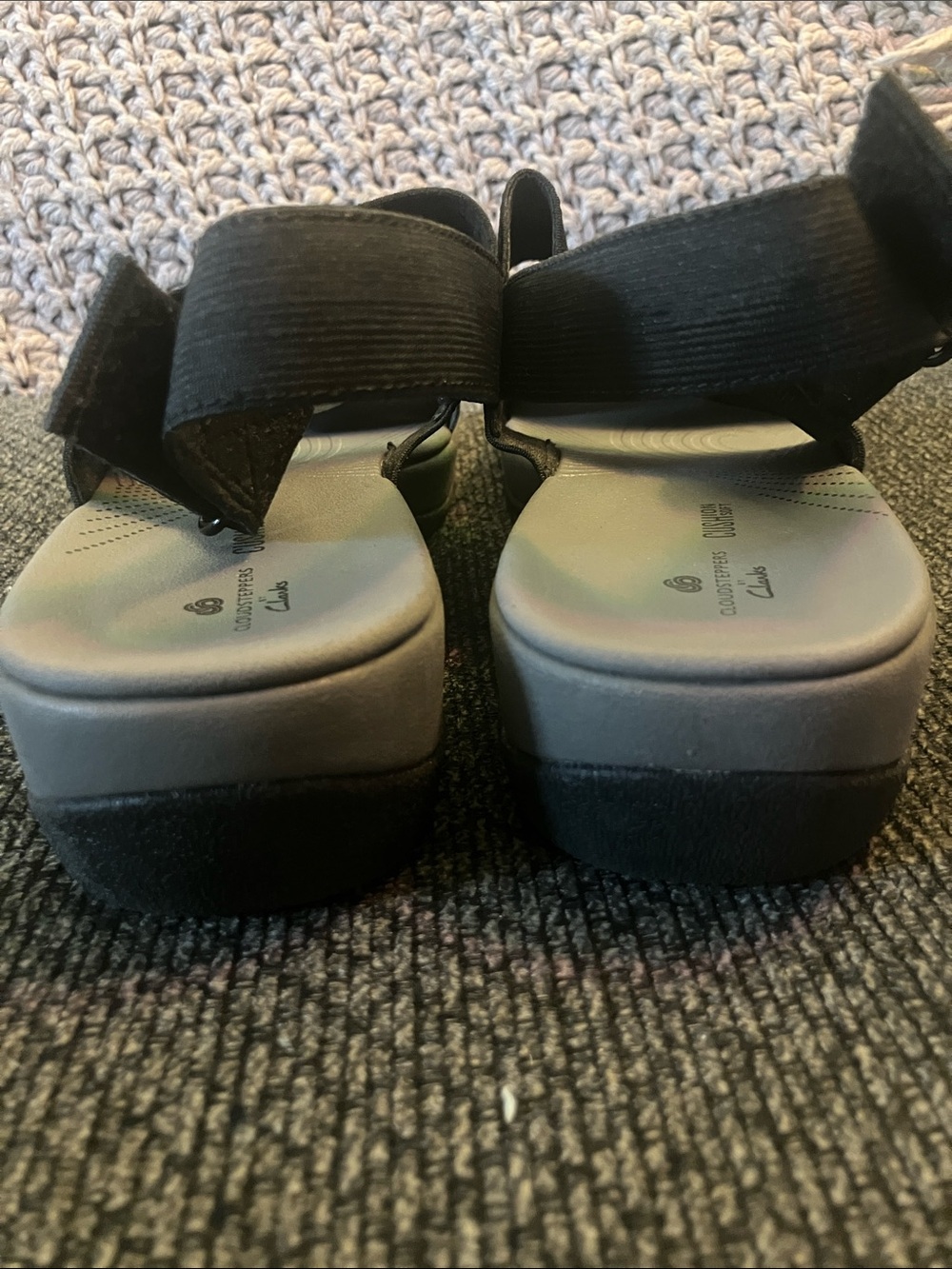 Clarks cloudstoppers arla jacory Slingback Sandals black/grey size 9 - Picture 11 of 12